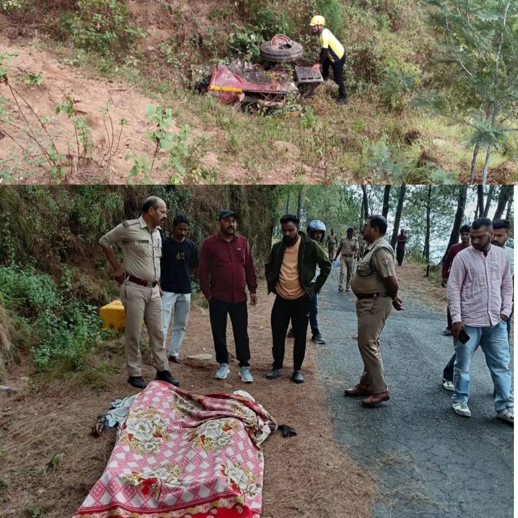 अल्मोड़ा में बड़ा हादसा: खाई में ट्रैक्टर-ट्रॉली गिरने से दो युवकों की मौत।