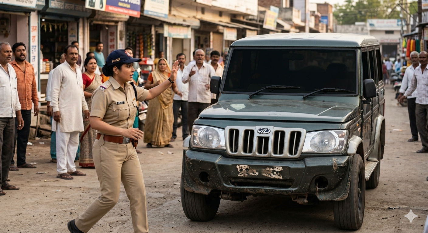 हल्द्वानीः  महिला पुलिस SI पर गाड़ी चढ़ाने का दुस्साहस।