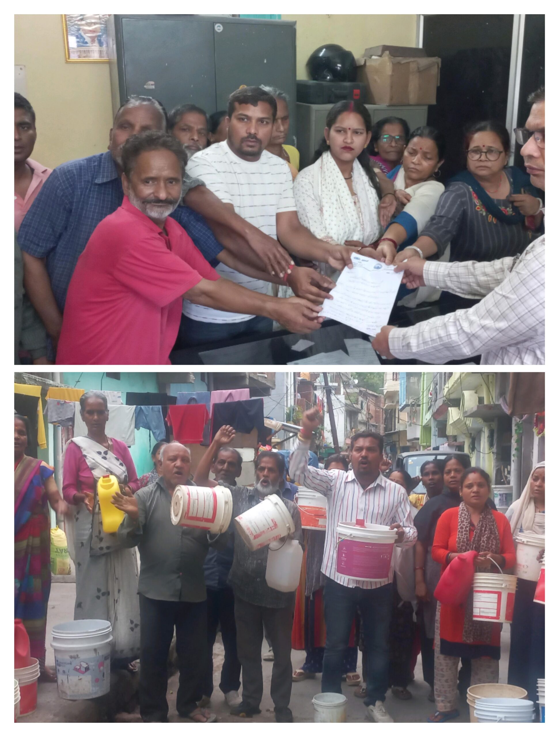हल्द्वानीः  पेयजल संकट को लेकर लोगों का फूटा गुस्सा,,,,,, सहायक अभियंता का घेराव।